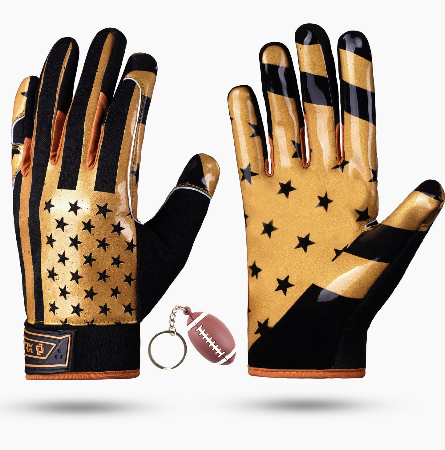 LYRX Professional Football Receiver Gloves with Optimal Silicone Palm Non-Slip Grip Control Ultra-Stick Sports Lightweight Glove and Precision Fit Youth | Adult