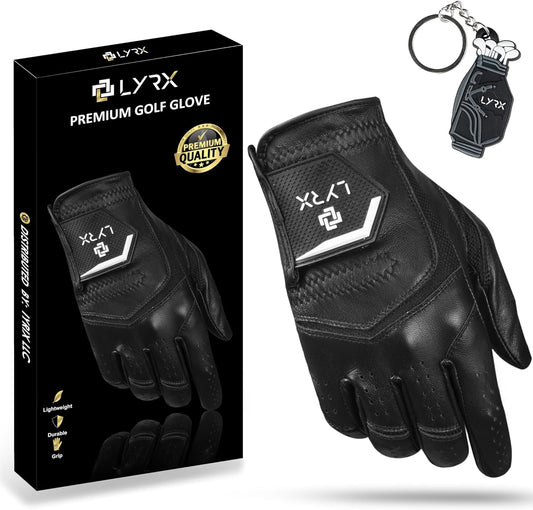 LYRX Pro Series Golf Glove-100% Cabretta Leather with Innovative Elastic Wristband for Peak Performance on The Green