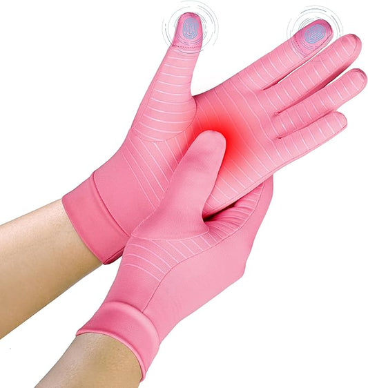 LYRX Arthritis Gloves, Anti-Slip for Women & Men, Typing and Fit for Carpal Tunnel Pain Relief Fingerless & Full Finger Glove