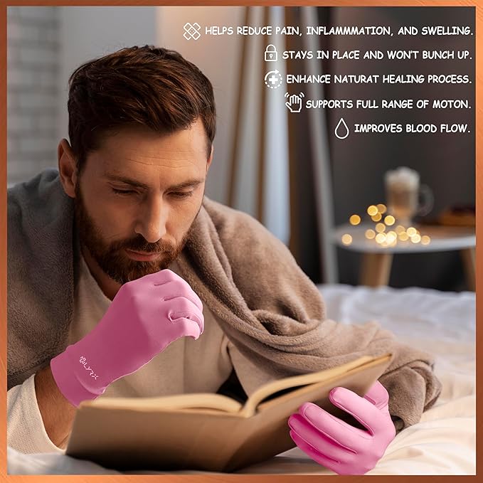 LYRX Arthritis Gloves, Anti-Slip for Women & Men, Typing and Fit for Carpal Tunnel Pain Relief Fingerless & Full Finger Glove