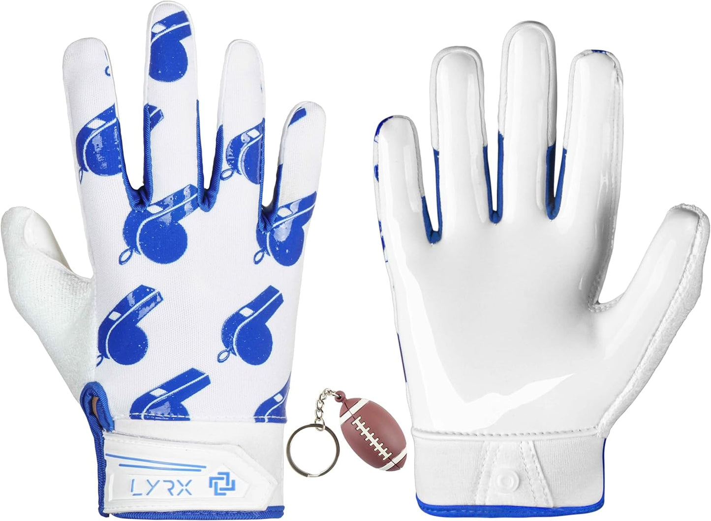 LYRX Kids Football Receiver Gloves: Elevate Your Game with Sticky Wide Performance! Designed for Kids - Experience Comfort and Flexibility with Stretch Fit